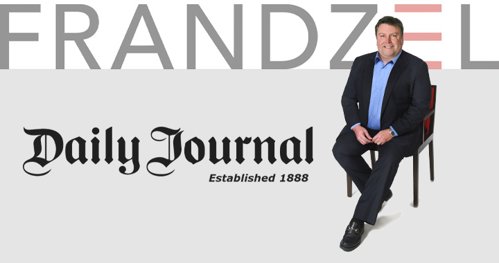 Frandzel attorney Brett McClure name leading commercial litigator by Daily Journal